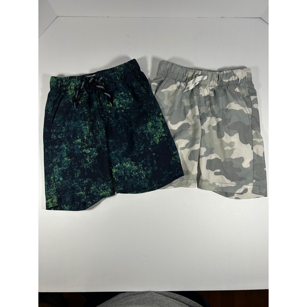 Old Navy Kids Boys Size S (6-7) Pool to Play Shorts Camo & Green Lot of 2